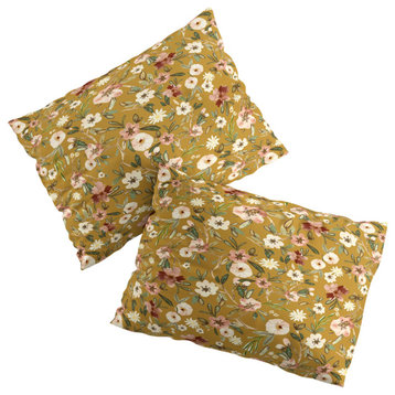 Deny Designs Nika Cottage Floral Field Pillow Shams, Set of 2, Standard