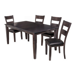 Aden 5-Piece Solid Wood Dining Set, Modern Kitchen Table Set, Dark Gray - Products
