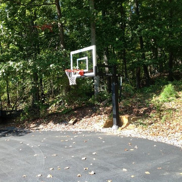 Joe T's Pro Dunk Silver Basketball System on a 50x40 in Marshall, VA