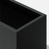 Metallic Series Window Box Planter, Black, 36"