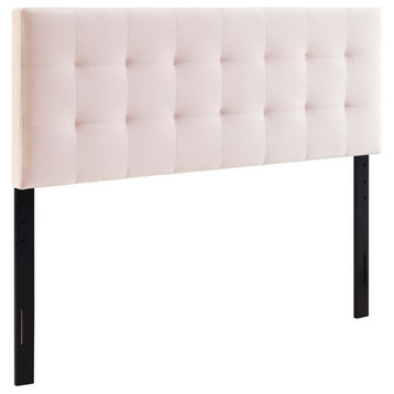 Modway Lily Biscuit Tufted Full Performance Velvet Headboard in Pink