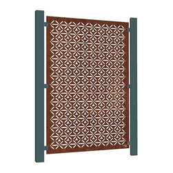 Corten Steel Motif Panel - Home Fencing And Gates