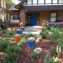 Blue front doors
