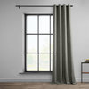 Faux Linen Grommet Room Darkening Curtain Single Panel, Blazer Grey, 50w X 108l