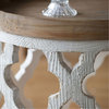 Anita End or Side Table, Distressed White, 19.7"
