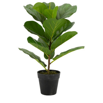 22" Faux Fiddle-Leaf Fig Tree Plant In Pot