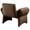 Fleurette Velvet Accent Chair, Brown