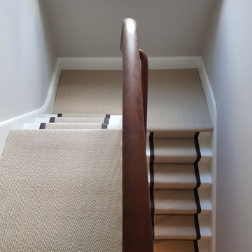 Sisal Herringbone Carpet Installed In Chiswick
