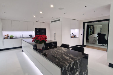 Contemporary kitchen in Buckinghamshire.