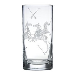 Scalamandre by Lenox Zebra Highball Glass - Cocktail Glasses