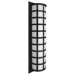 Besa Lighting - Besa Lighting SCALA28-WA-LED-BK Scala 28 - 27.25" 27W 3 LED Outdoor Wall Sconce - Our Scala collection is built for outdoor use, butScala 28 27.25" 27W  Black White Acrylic  *UL: Suitable for wet locations Energy Star Qualified: n/a ADA Certified: n/a  *Number of Lights: Lamp: 3-*Wattage:9w LED bulb(s) *Bulb Included:Yes *Bulb Type:LED *Finish Type:Black