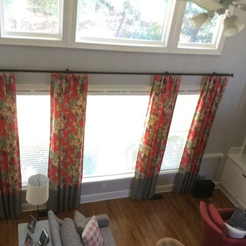 living room project draperies panels and valances