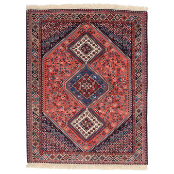 Persian Rug Yalameh 6'7"x5'1" Hand Knotted