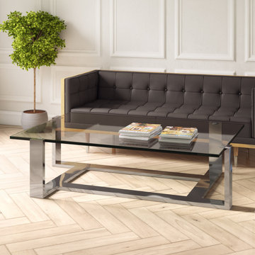 Modern Coffee Tables with Lucite Acrylic Legs