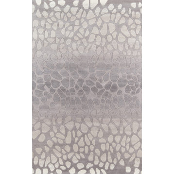 Delhi Hand-Tufted Rug, Silver, 5'x8'
