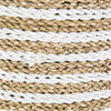 East at Main Kai White and Brown Woven Stripes Basket (Set of 2)
