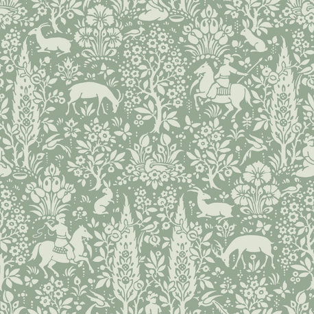 Sherwood Sage Woodland Wallpaper Bolt