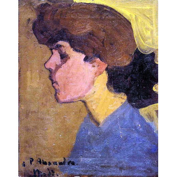 Amedeo Modigliani Woman's Head in Profile, 20"x25" Wall Decal