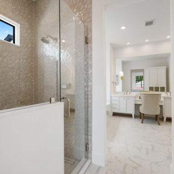 35 - Transitional Craftsman Merrill Master Bathroom Shower