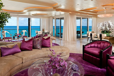 Inspiration for a contemporary living room remodel in Miami