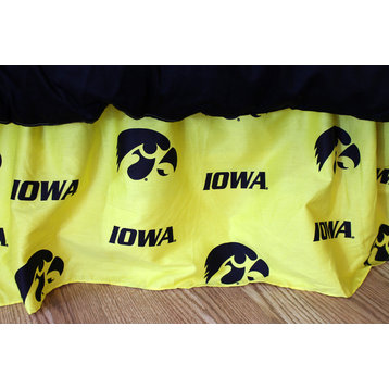Iowa Hawkeyes Printed Dust Ruffle, Twin