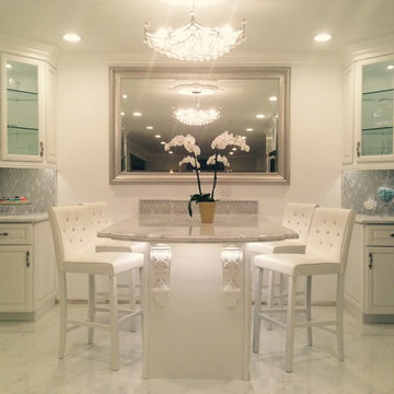 Sleek Modern White Kitchen Remodel