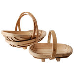 Esschert Design - Sussex Flower Trugs - Set of 3 - These versatile set of 3 Sussex trugs are great for carrying flower, nuts, berries, fruits.  They also make beautiful changeable centerpieces.14x8x8.8; 16.3x9.7x11.4; 18.7x12.3x13.9