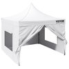 VEVOR Pop Up Canopy Tent Outdoor Gazebo Tent 10x10' With Sidewalls and Bag White
