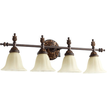 Rio Salado 4-Light Vanity Fixture, Toasted Sienna With Mystic Silver