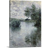 The Seine at Vetheuil, 1879 Wrapped Canvas Art Print, 18"x24"x1.5"