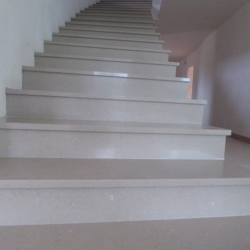 Escalier Quartz Coral clay poli