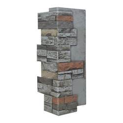 136-DURANGO STACKED STONE VENEER CORNER 24"H X 11"W X 1 1/4"D - Wall Panels