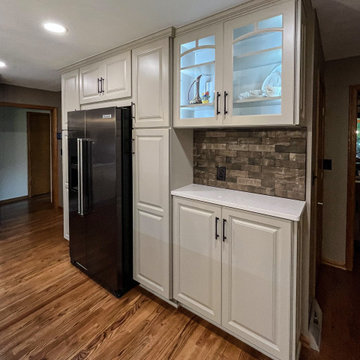 Two Tone White and Wood Kitchen