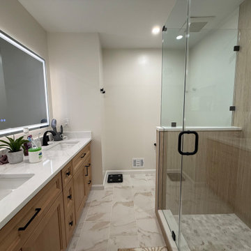 Transitional Master Bathroom Remodel in Arlington, VA