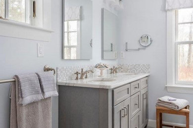Bathroom - coastal bathroom idea in Boston
