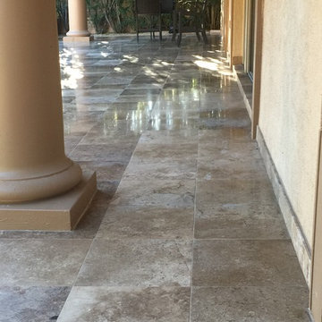 Outdoor Travertine Patio