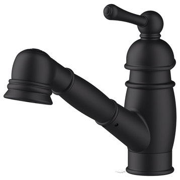 Opulence Single Handle Pull-Out Kitchen Faucet Satin Black