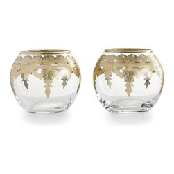 Arte Italica Vetro Gold Votive Set - Dinnerware
