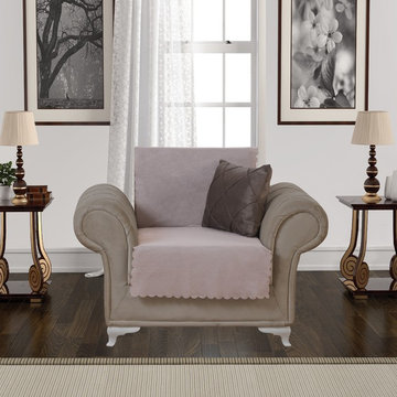 Chiara Rose Anti-slip Armless Sofa Cover Furniture Protector Chair Size Diamond