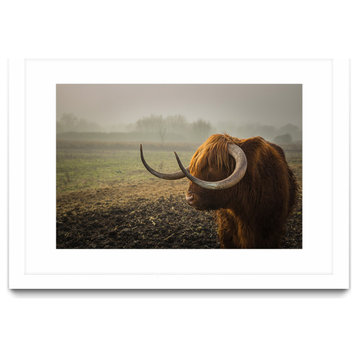 "Longhorn" Matted and Framed, 36" 52"