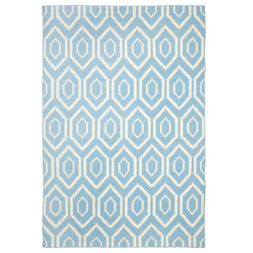 Safavieh Dhurries Collection DHU556 Rug, Blue/Ivory, 10'x14'