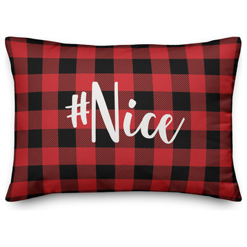 #Nice, Buffalo Check Plaid 14x20 Lumbar Pillow