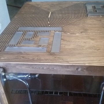 Dining Table, custom - wood and metal