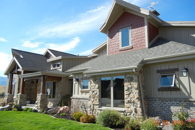 Inspiration for a rustic exterior home remodel in Salt Lake City