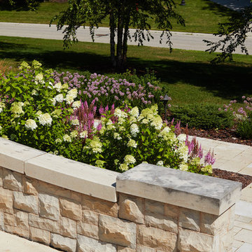 Contemporary Front Yard Landscape - Brookfield