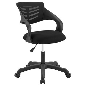Modern Urban Living Home Business Office Furniture Work Desk Chair, Black