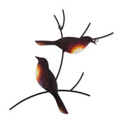 Pair of Sparrows Steel Wall Art