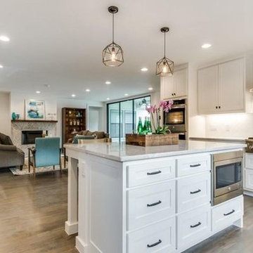 Generous 4' spacing between cabinets