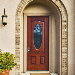 Home Single Door 80 Fiberglass Verona Eyebrow Oval Lite - Front Doors