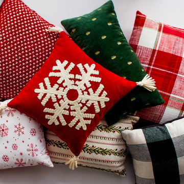 Colorful & Textured Traditional Holiday Pillows Collection - Threshold™